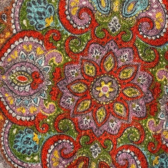 Princess Goes Hollywood wool yak grey sweater Small oversize colourful mandalas - Picture 3 of 10